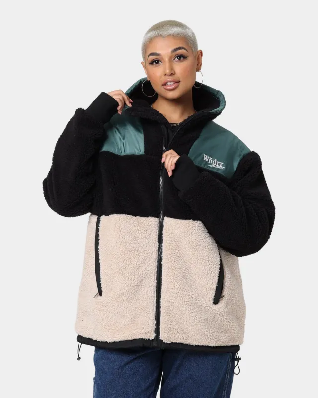 WNDRR Wid It Sherpa Jacket Black sold by Culture Kings