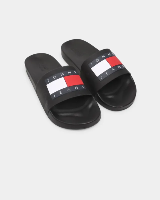 Tommy Jeans Flag Pool Slides Black sold by Culture Kings