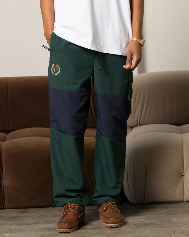 Carre Block Joggers Forest Green/Midnight Blue sold by Culture Kings