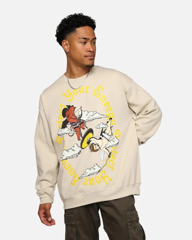 Goat Crew Protect Your Energy Crewneck Stone sold by Culture Kings