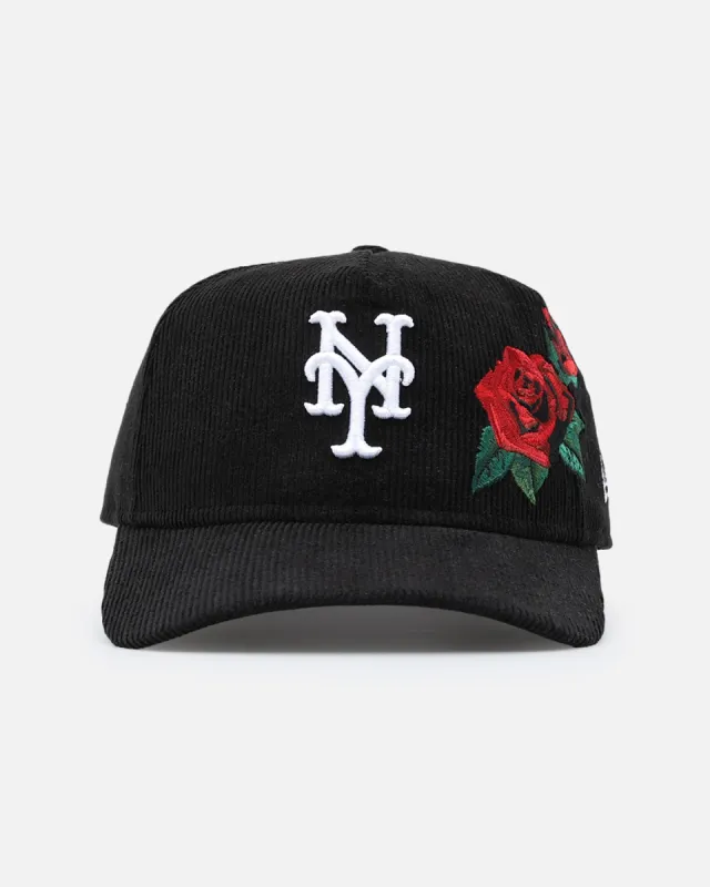 New Era New York Mets 'Corduroy Rose' Pre-Curved Golfer Snapback Black Corduroy/White sold by Culture Kings