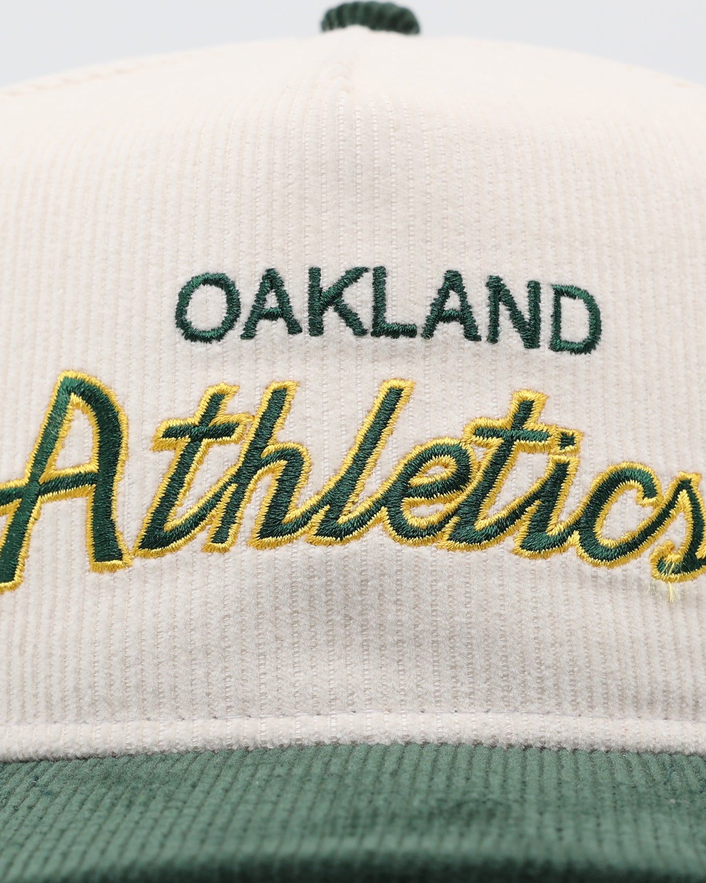 New Era Oakland Athletics 'Chrome Corduroy Throwback Script' Golfer Snapback Chrome White sold by Culture Kings product image thumbnail 5