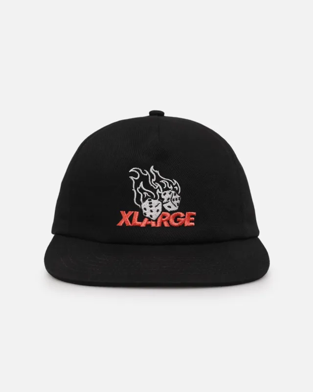 X-Large Fire Dice 6-Panel Snapback Black made by Culture Kings