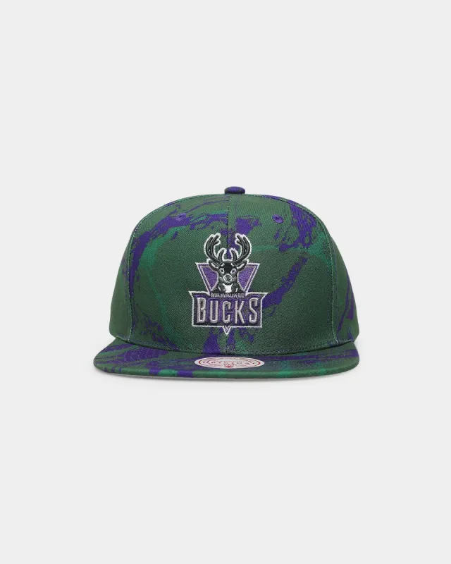 Mitchell & Ness Milwaukee Bucks 'Down For All' Original Fit Snapback Green sold by Culture Kings
