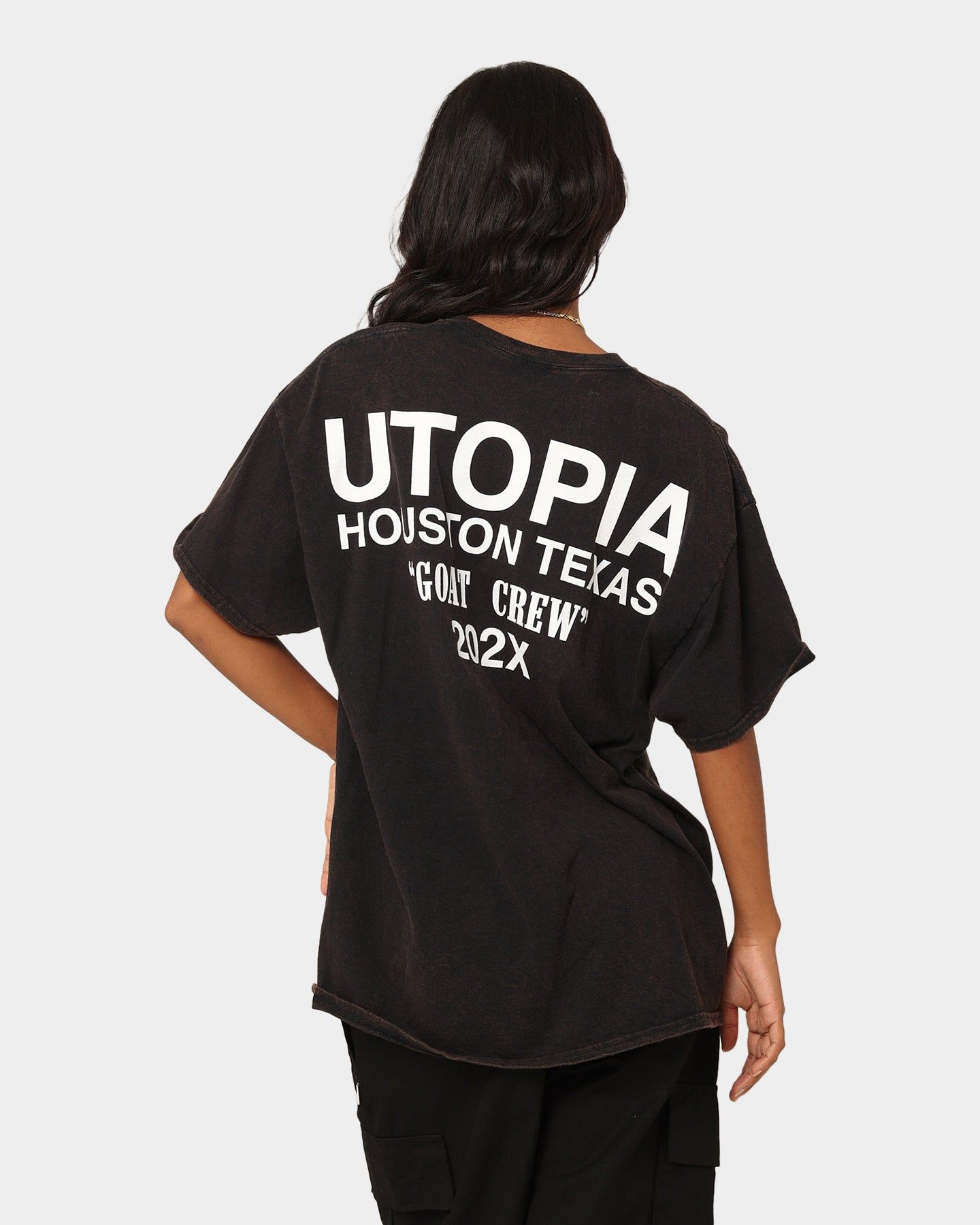 Goat Crew Utopia Vintage T-Shirt Washed Black sold by Culture Kings product image thumbnail 2