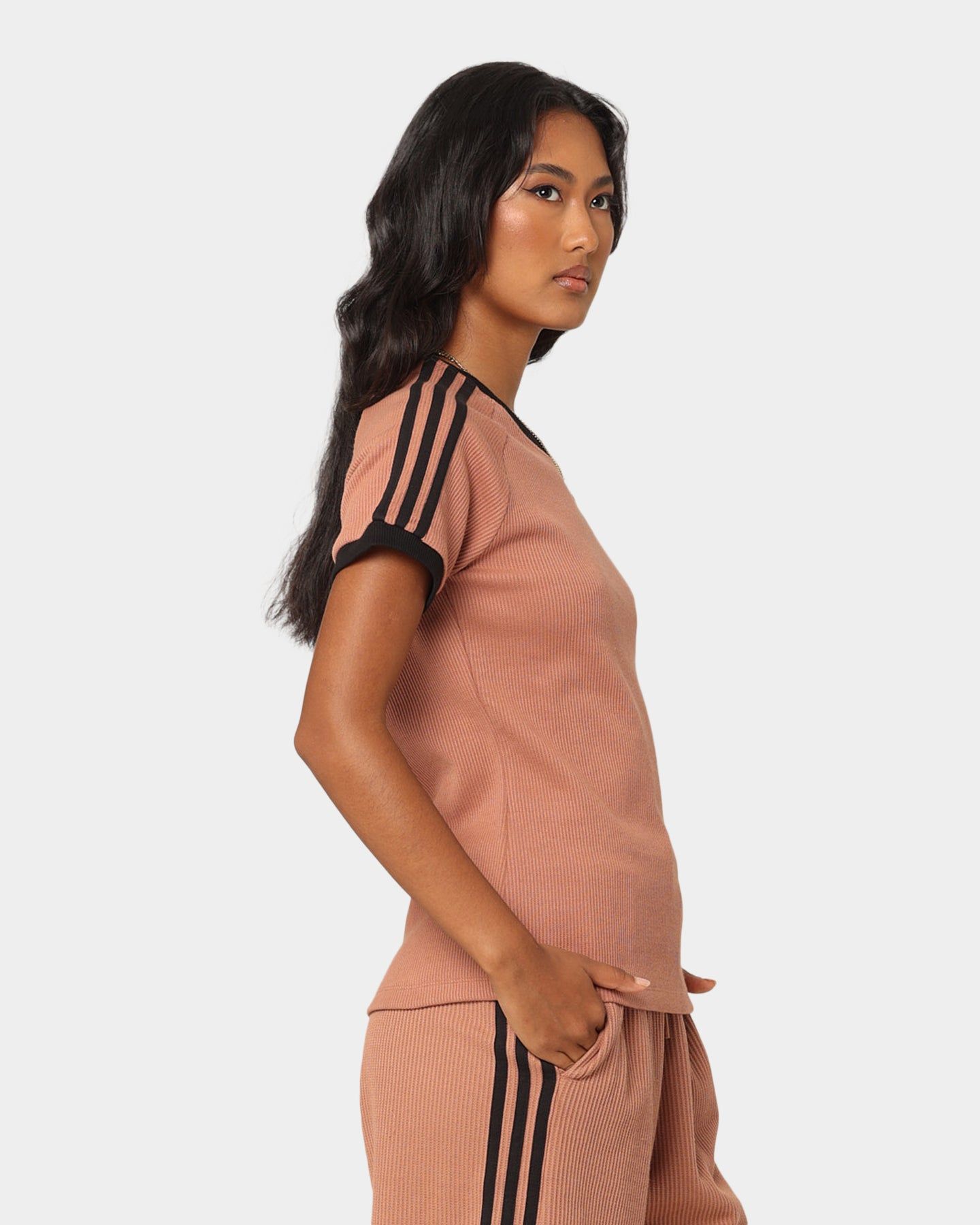 Adidas Women's 3 Stripe Slim T-Shirt Clastr sold by Culture Kings product image thumbnail 5