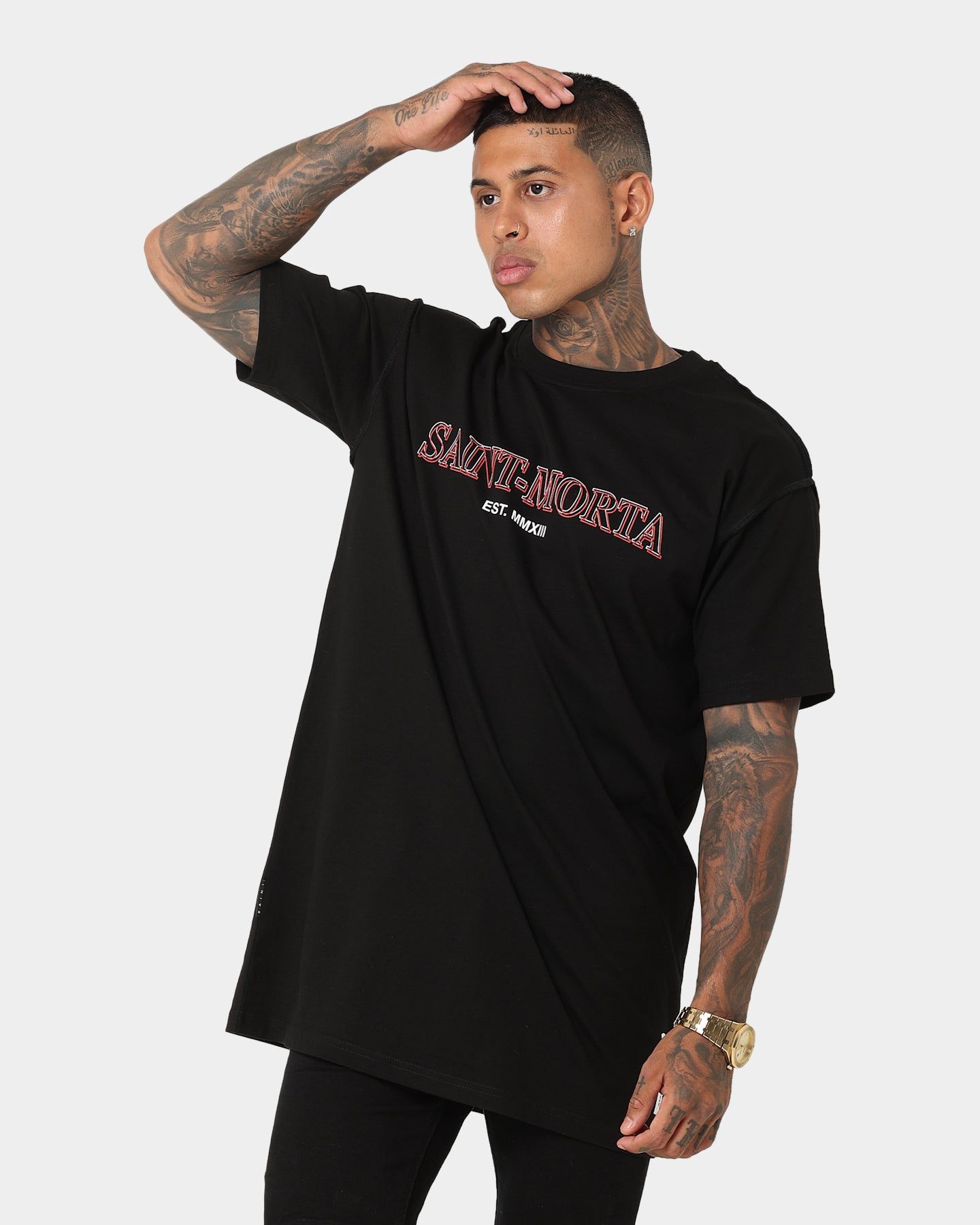 Saint Morta Finite Lafayette T-Shirt Black sold by Culture Kings product image thumbnail 6