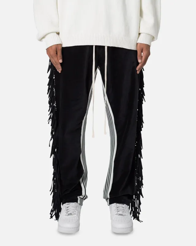 MNML Fringe Velour Sweatpants Black sold by Culture Kings