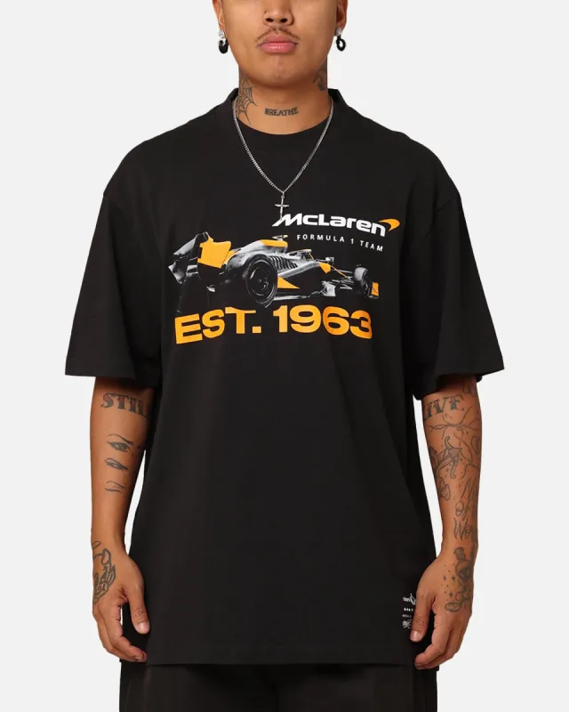Mitchell & Ness X McLaren Vintage Poster T-Shirt Faded Black sold by Culture Kings