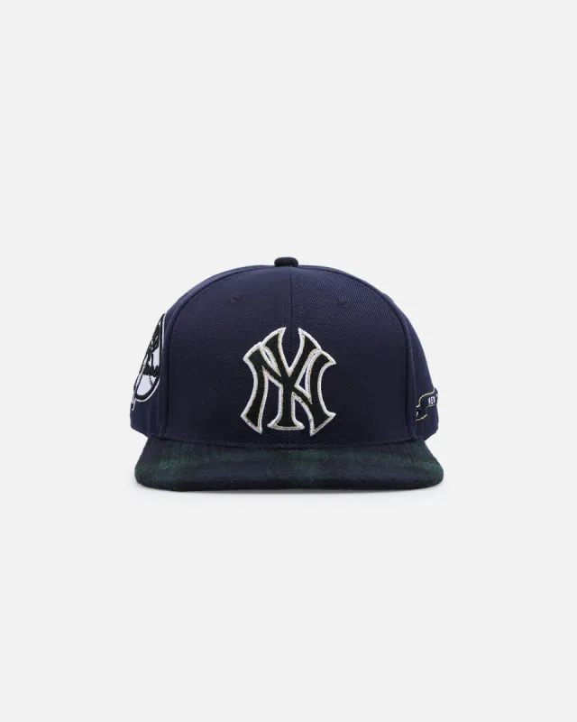 Pro Standard New York Yankees Pro Prep Plaid Snapback Midnight Navy sold by Culture Kings