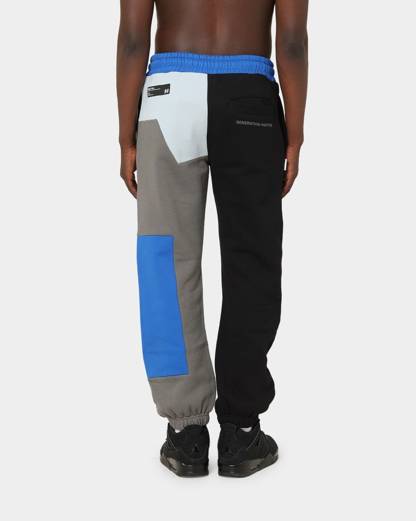 BEENTRILL Patchwork Sweat Pants Blue/Black sold by Culture Kings product image thumbnail 4