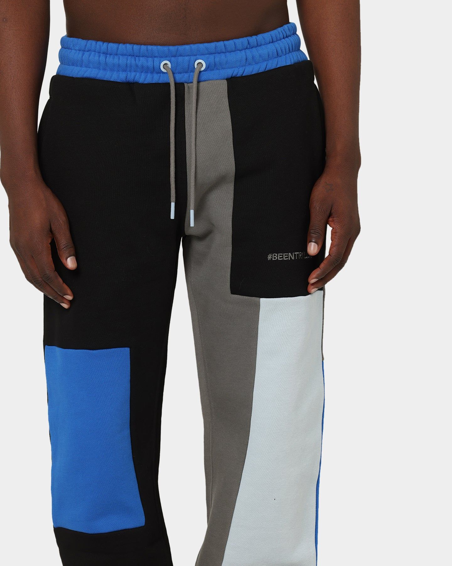 BEENTRILL Patchwork Sweat Pants Blue/Black sold by Culture Kings product image thumbnail 3