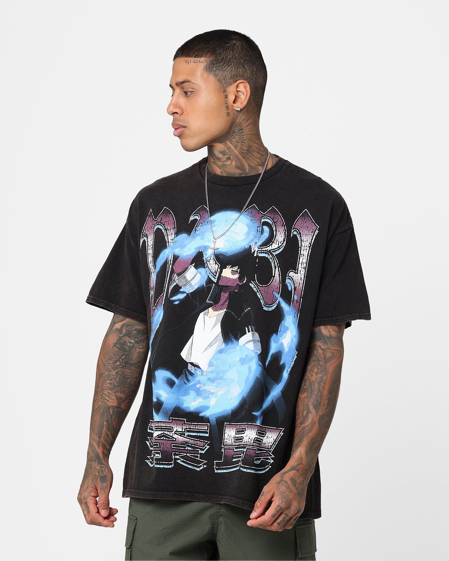 Goat Crew X My Hero Academia Dabi Vintage T-Shirt Black Wash sold by Culture Kings