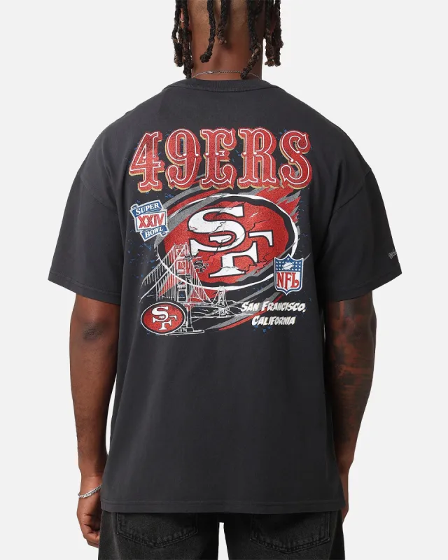 Mitchell & Ness San Francisco 49ers 'Alter Ego' Flames T-Shirt Faded Black sold by Culture Kings