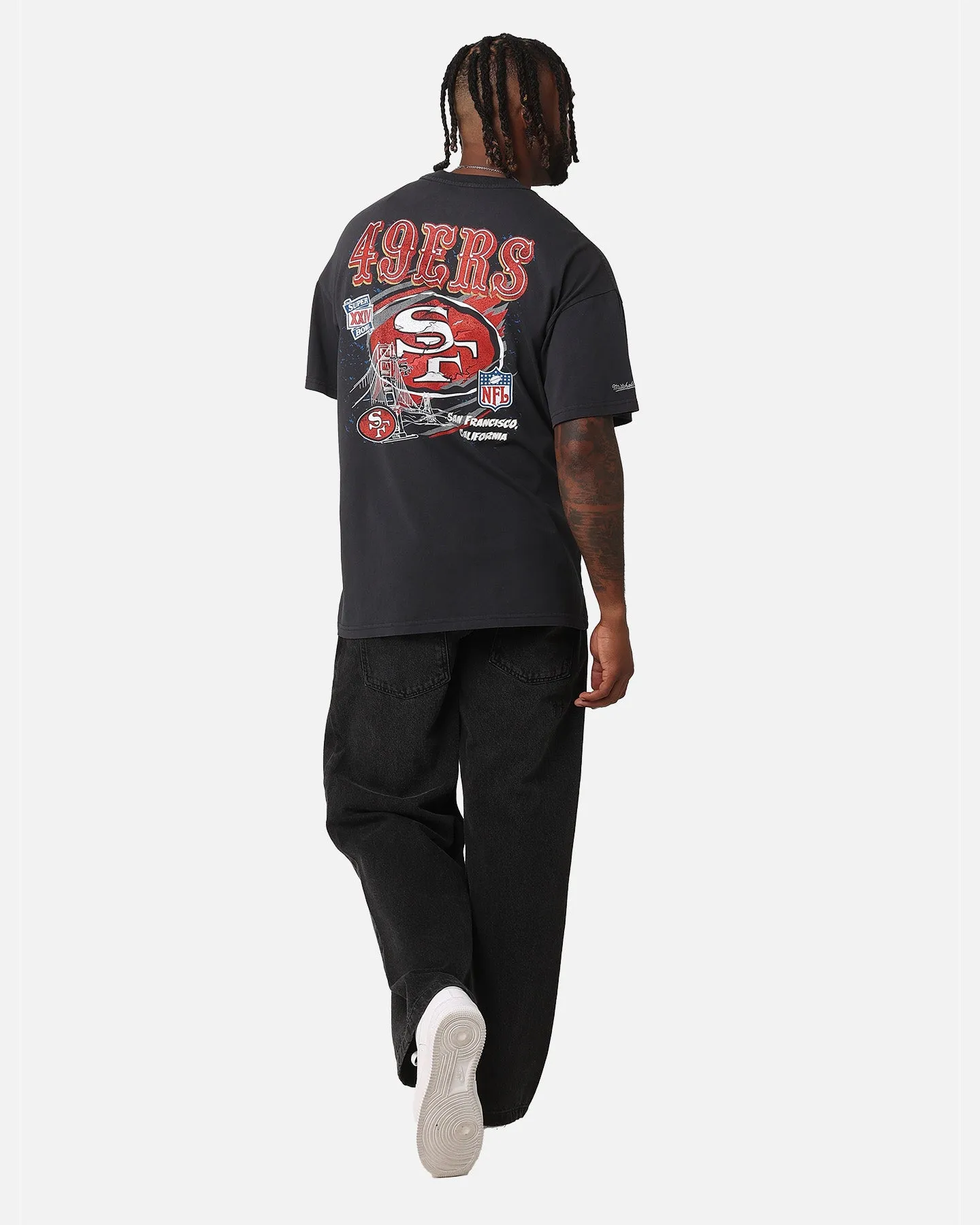 Mitchell & Ness San Francisco 49ers 'Alter Ego' Flames T-Shirt Faded Black sold by Culture Kings product image thumbnail 3