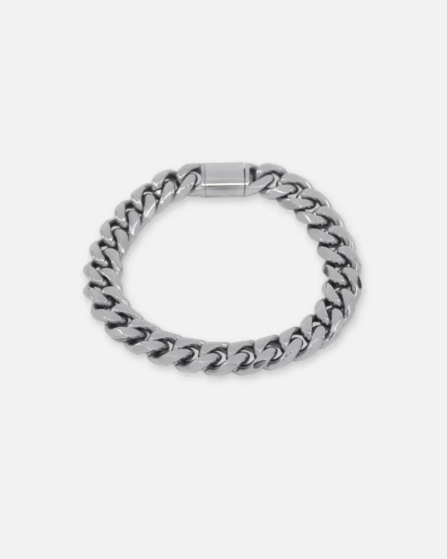 Saint Morta 10mm Cuban Bracelet White Gold sold by Culture Kings
