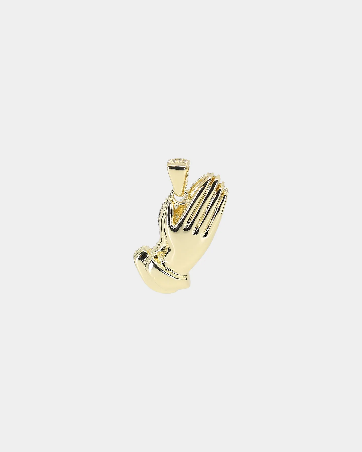 Saint Morta Iced Praying Hands Pendant Iced Gold sold by Culture Kings product image thumbnail 4