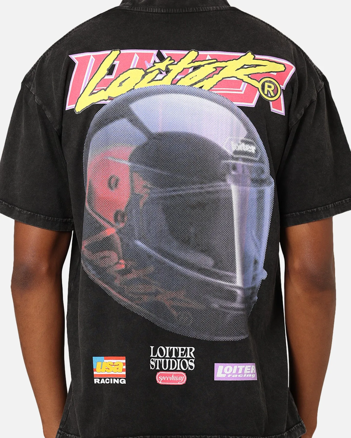 Loiter Motorsport T-Shirt Black Acid Wash sold by Culture Kings product image thumbnail 5