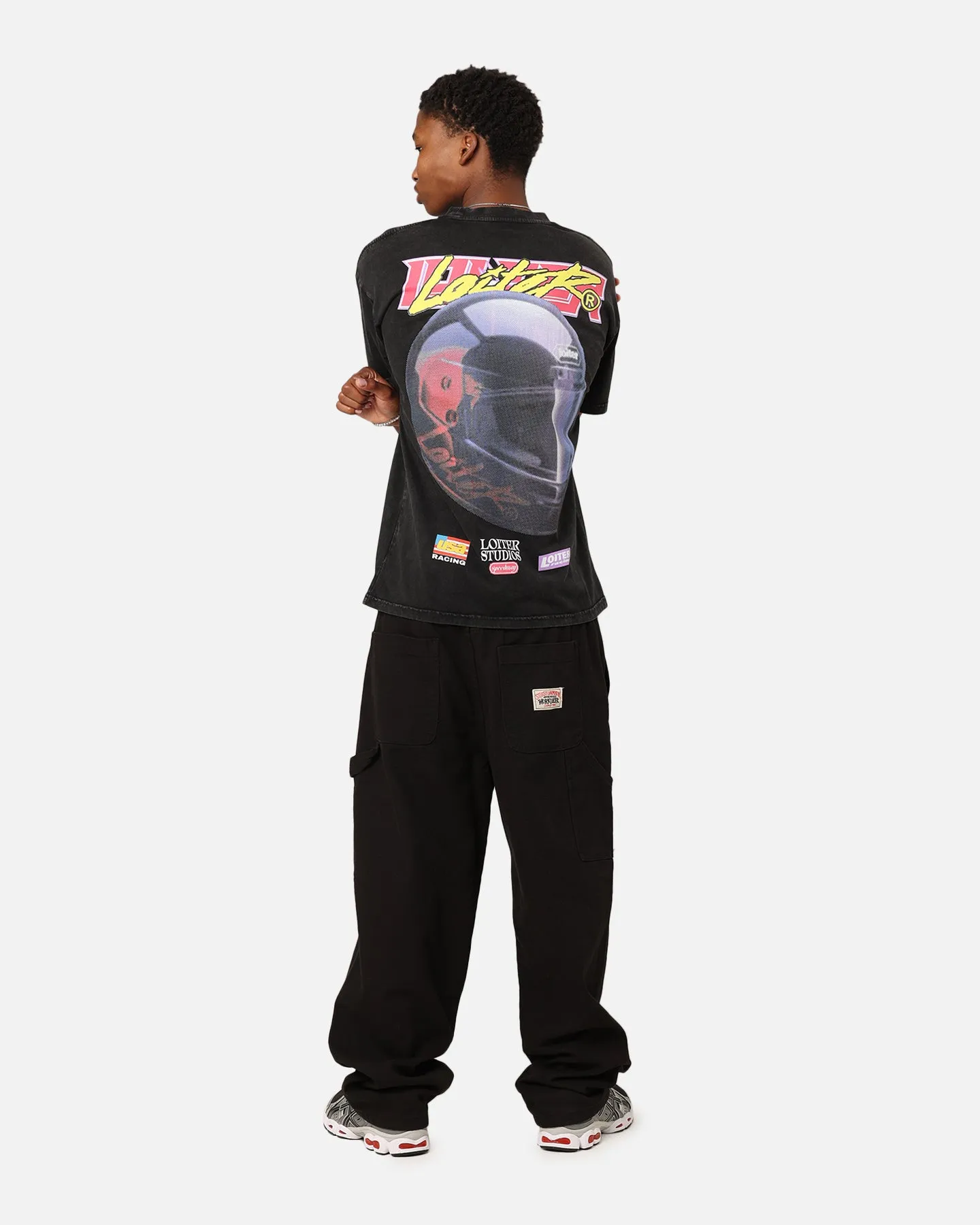 Loiter Motorsport T-Shirt Black Acid Wash sold by Culture Kings product image thumbnail 3