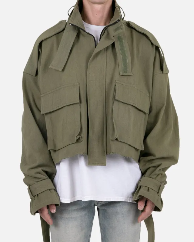 MNML Cropped M65 Jacket Olive sold by Culture Kings
