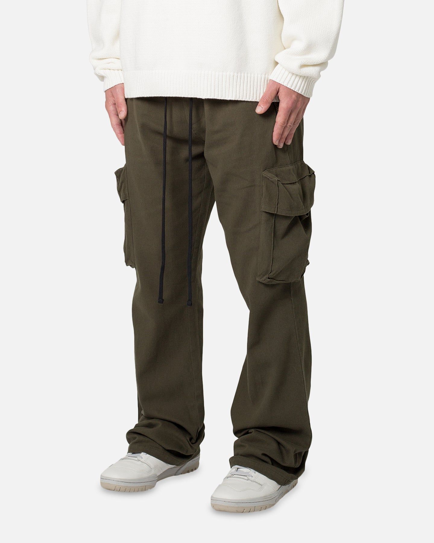 MNML Drawcord Flare Cargo Pants Olive sold by Culture Kings product image thumbnail 2