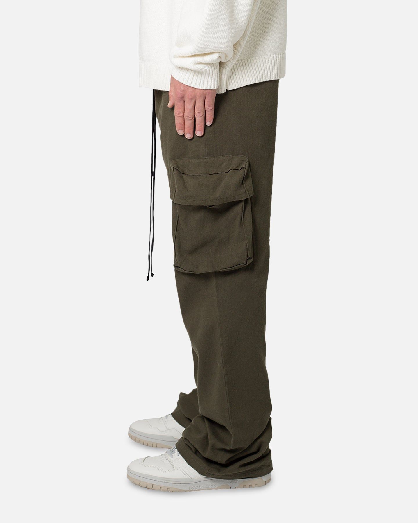 MNML Drawcord Flare Cargo Pants Olive sold by Culture Kings product image thumbnail 3