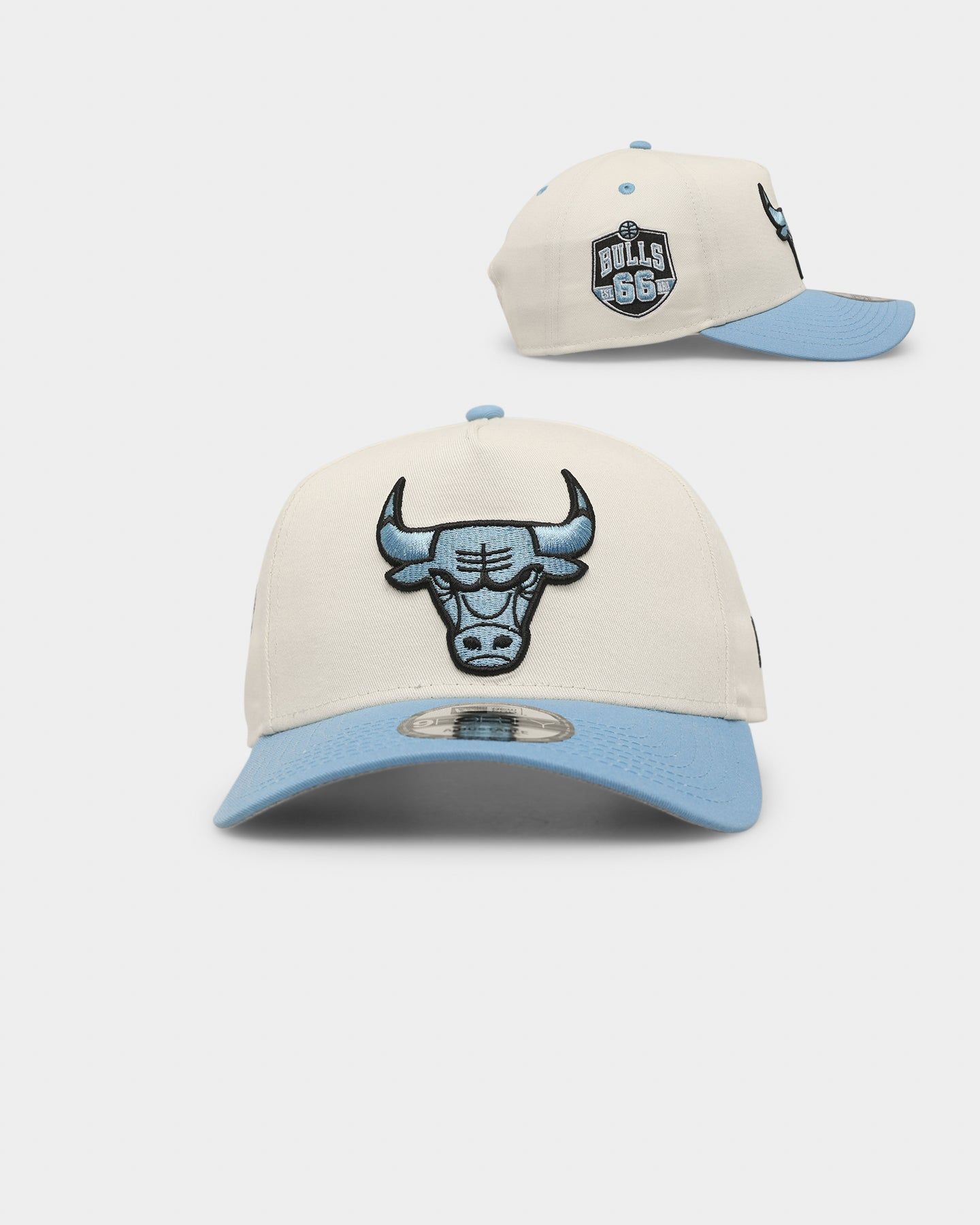 New Era Chicago Bulls 'Chrome University Blue' 9FORTY A-Frame Snapback Chrome White sold by Culture Kings
