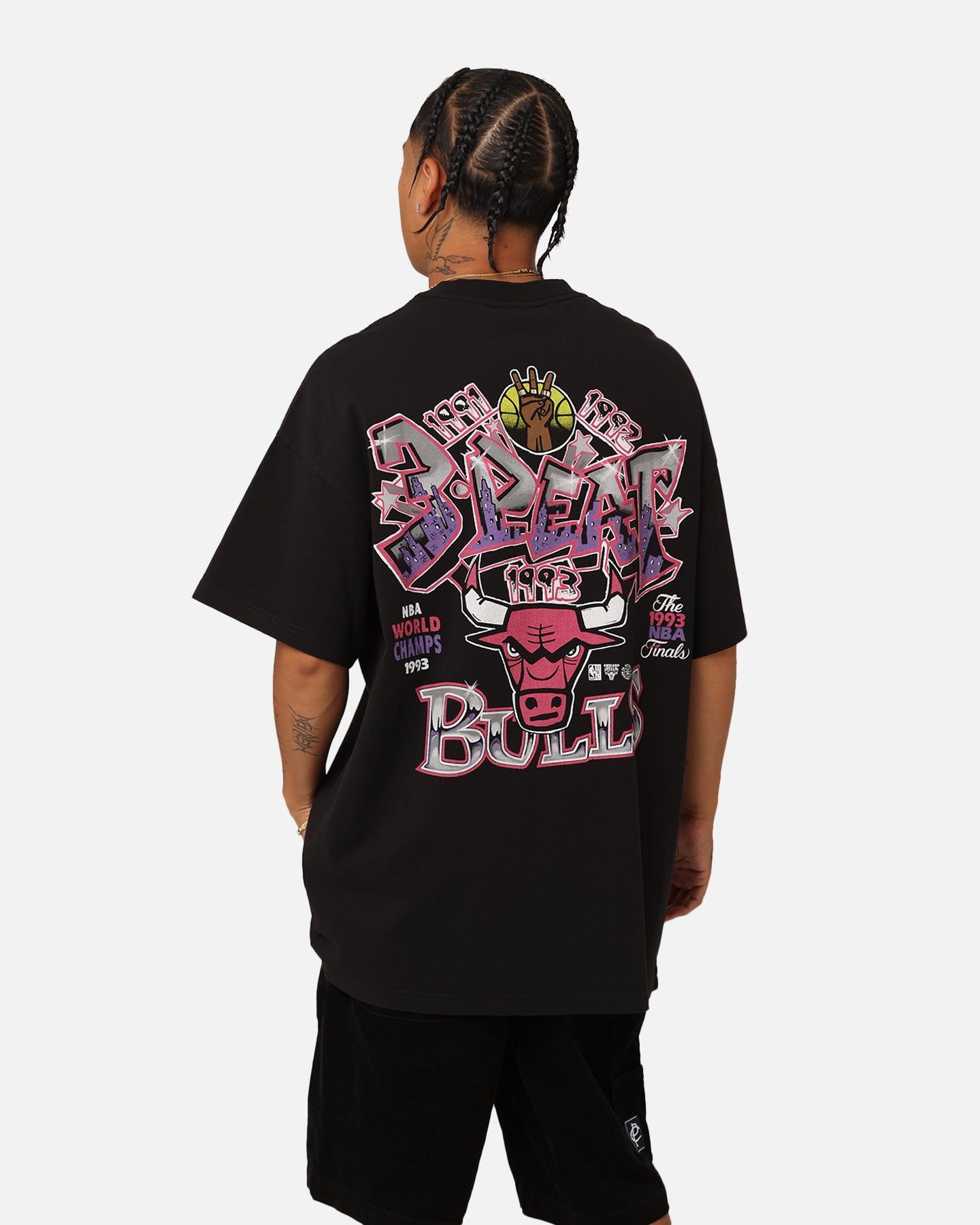Mitchell & Ness Chicago Bulls Grafitti T-Shirt Black sold by Culture Kings