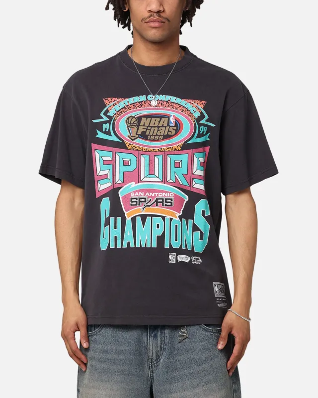 Mitchell & Ness San Antonio Spurs Chisel Championship T-Shirt Black sold by Culture Kings