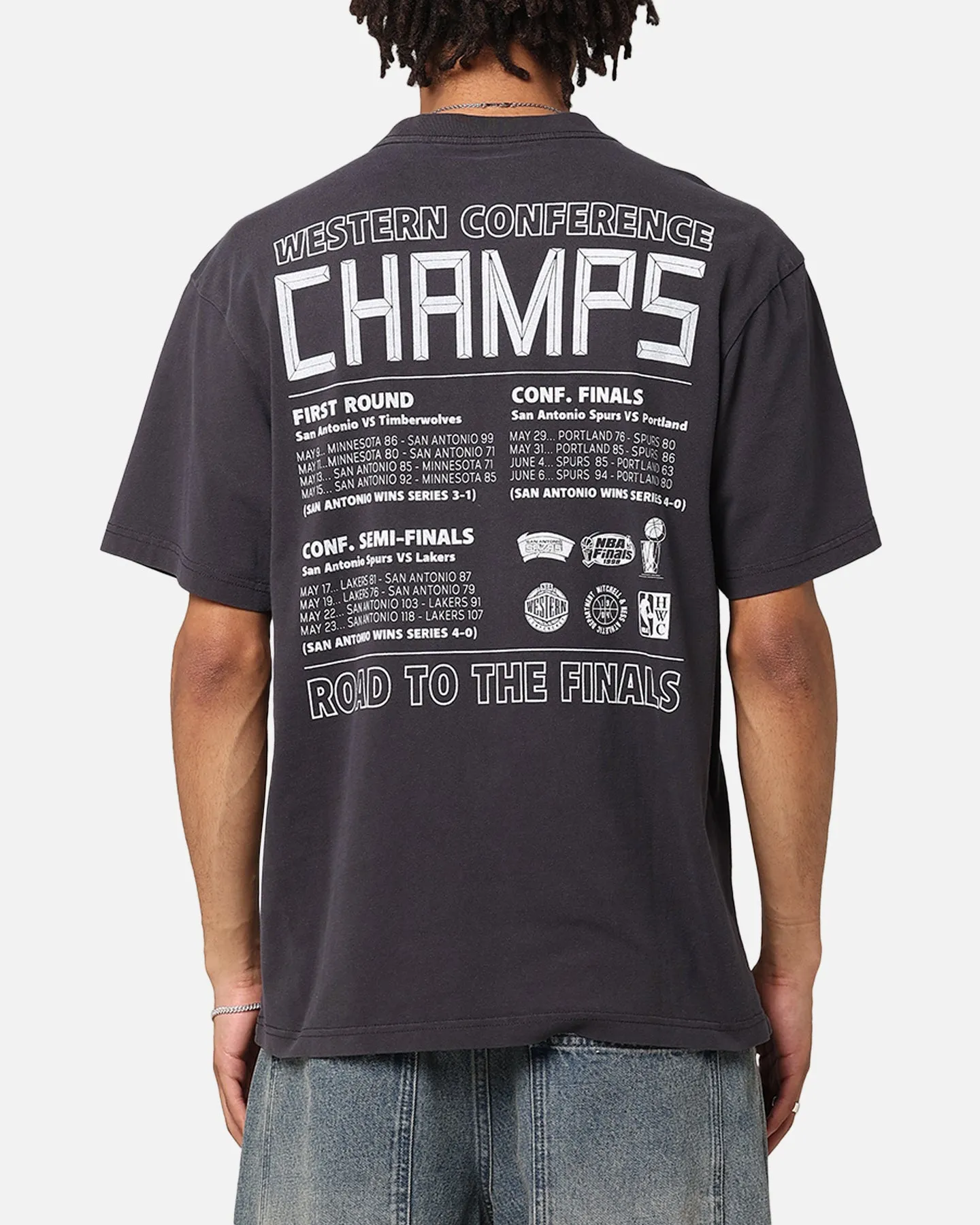 Mitchell & Ness San Antonio Spurs Chisel Championship T-Shirt Black sold by Culture Kings product image thumbnail 2