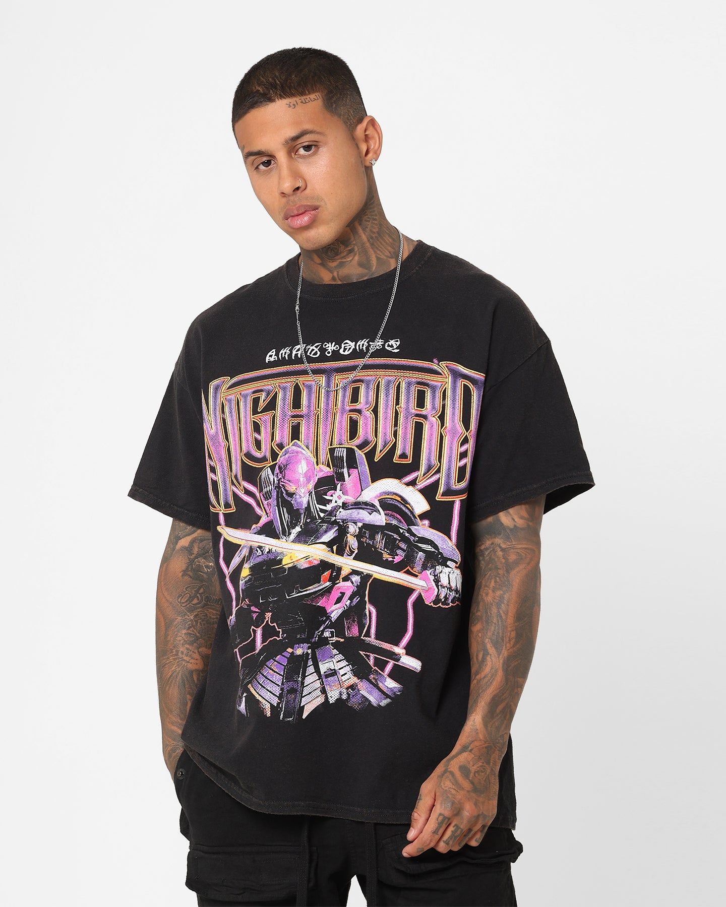 Goat Crew X Transformers Nightbird Vintage T-Shirt Black Wash sold by Culture Kings