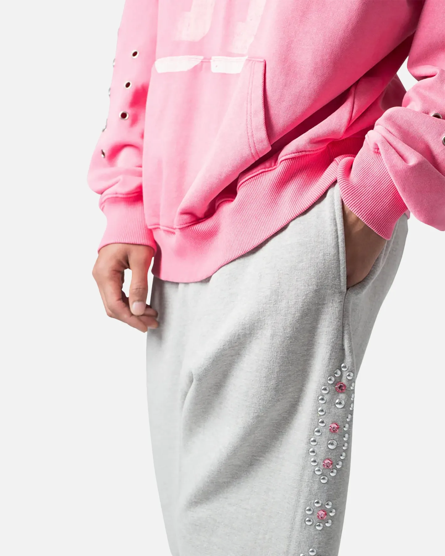 MNML West Studded Baggy Sweatpants Grey sold by Culture Kings product image thumbnail 5