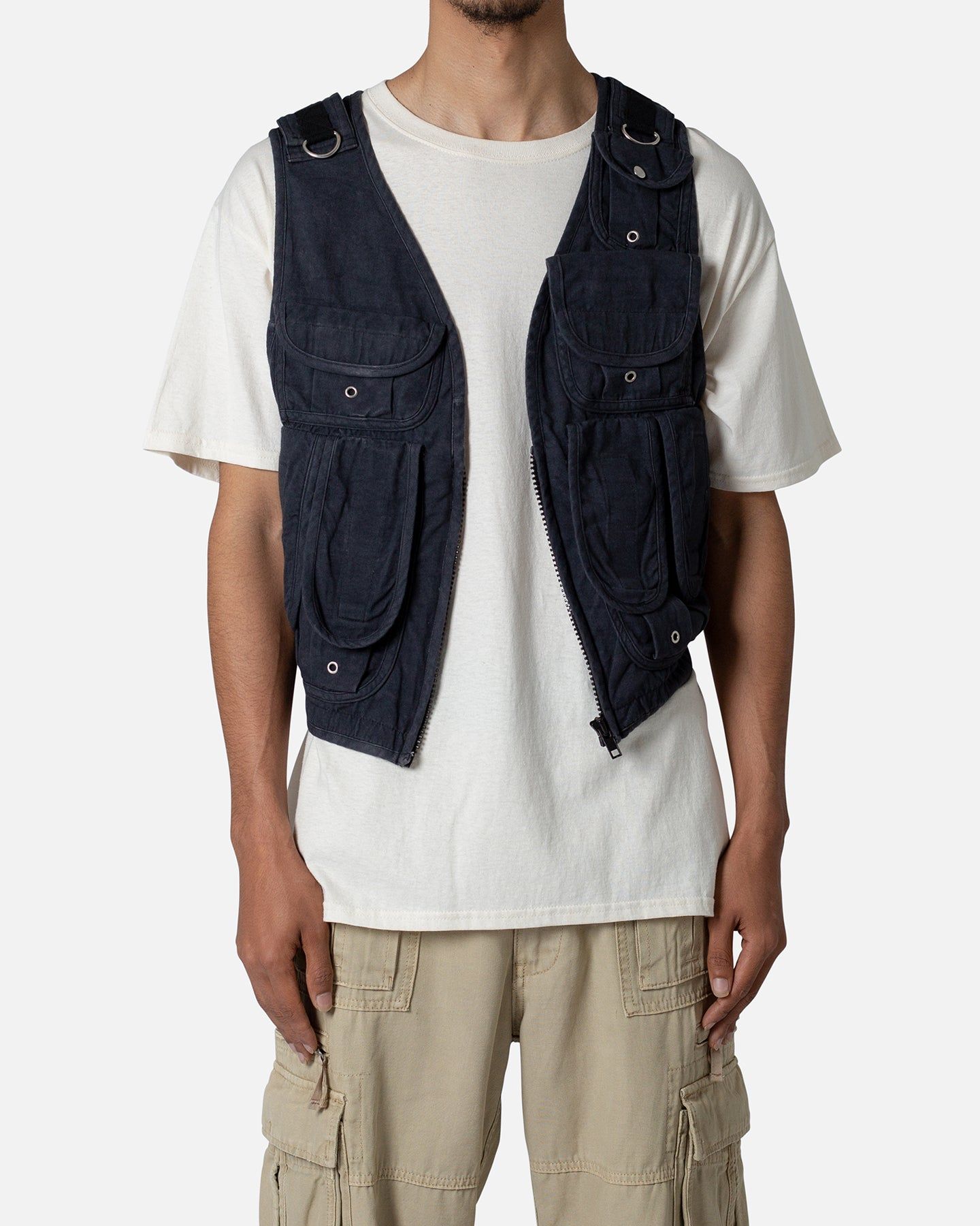 MNML Drawcord Utility Vest Black sold by Culture Kings