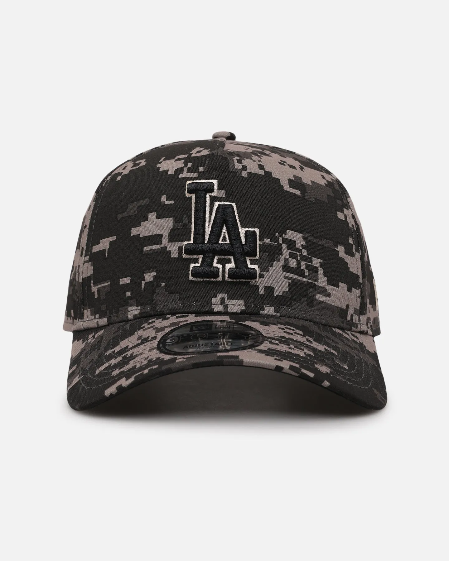 New Era Los Angeles Dodgers 'Black Digi Camo' 9FORTY A-Frame Snapback Black/Grey sold by Culture Kings