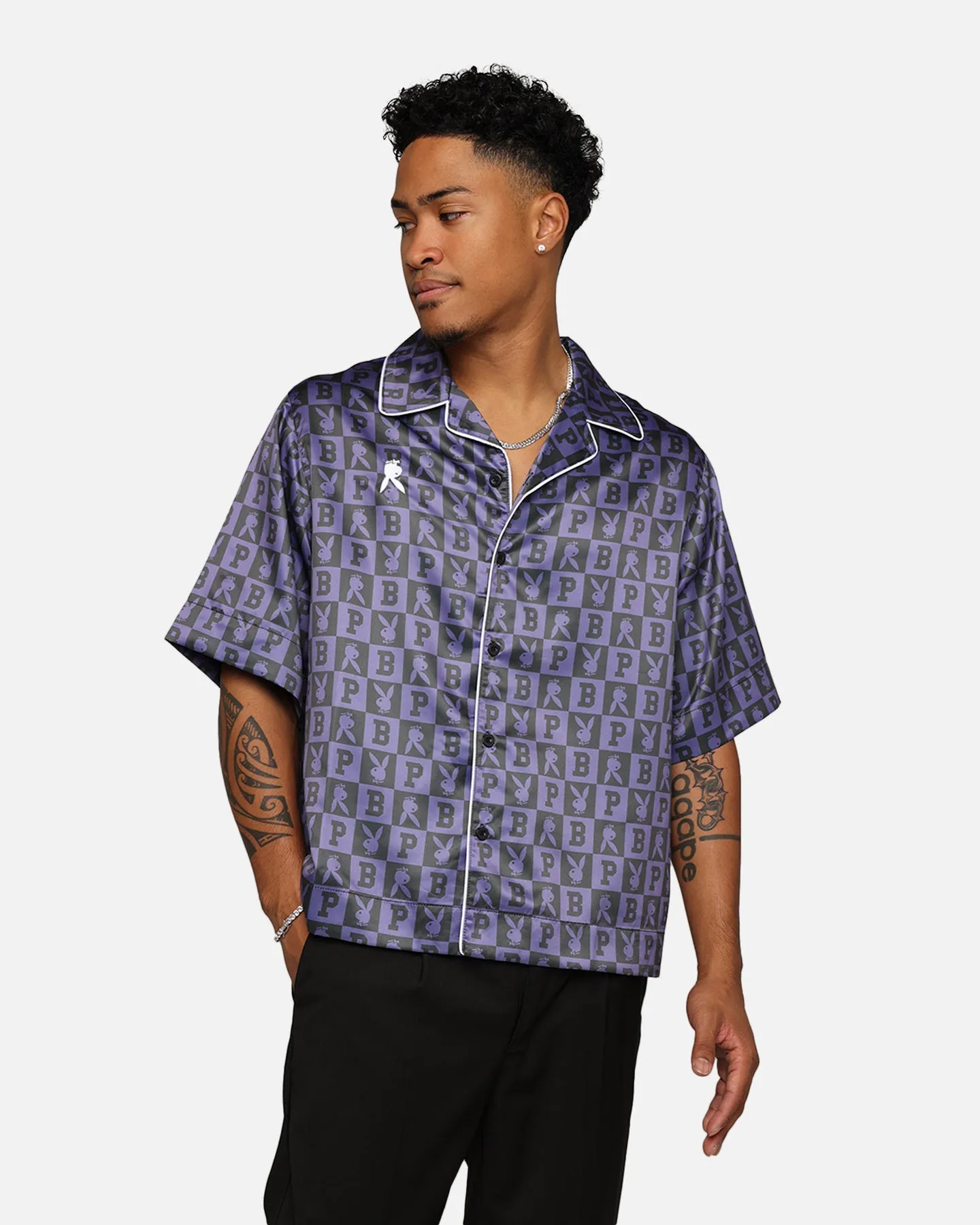 Playboy By Culture Kings Mechanic Shirt Black/Purple sold by Culture Kings product image thumbnail 2