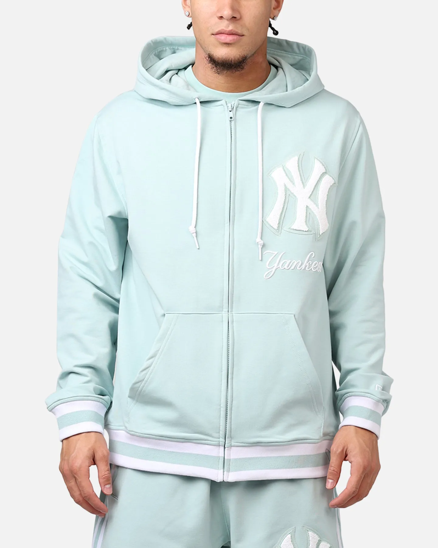 New Era New York Yankees 'Logo Select Mint' Full Zip Hoodie Mint/White sold by Culture Kings