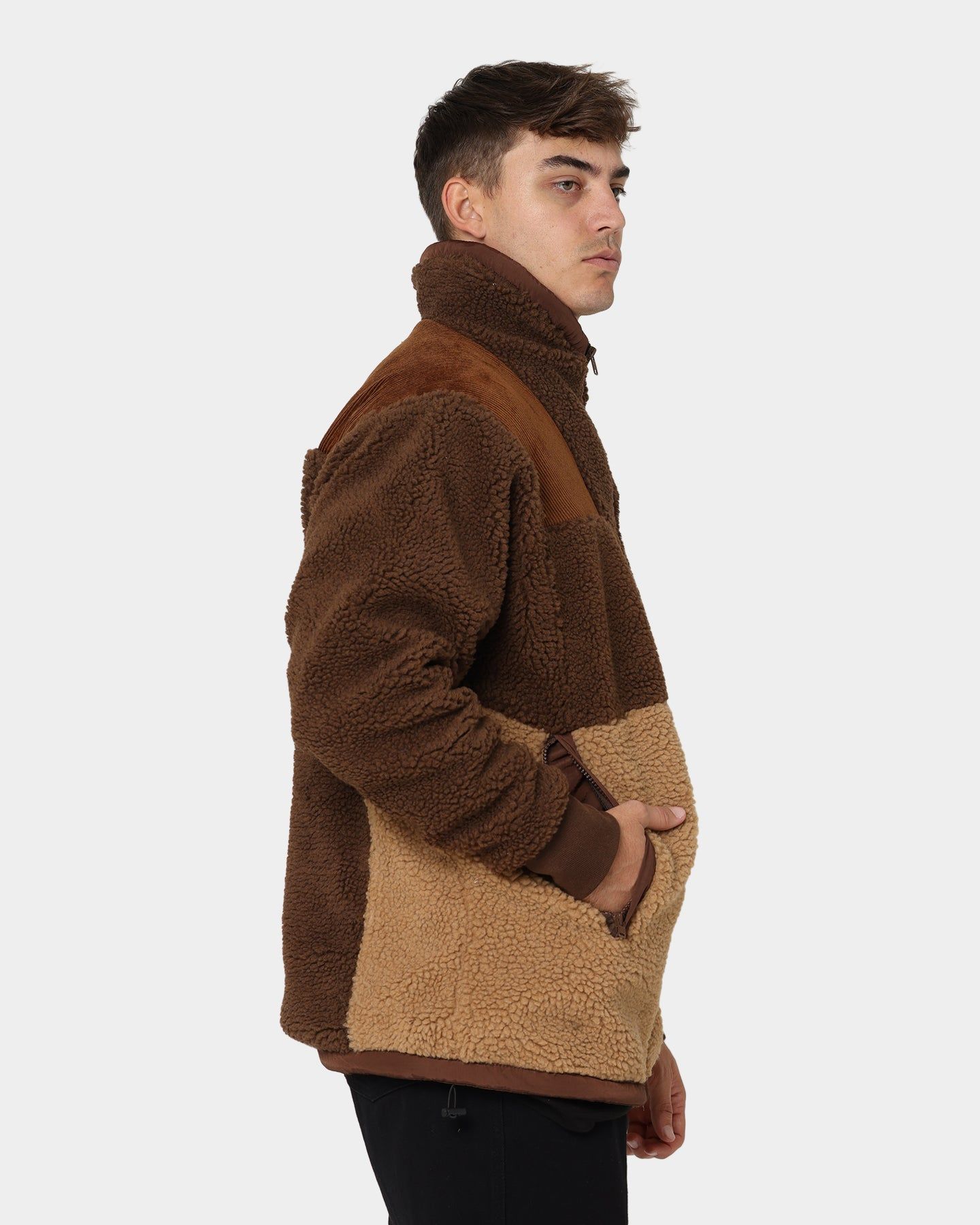 WNDRR Edwards Sherpa Jacket Brown/Tan sold by Culture Kings product image thumbnail 5