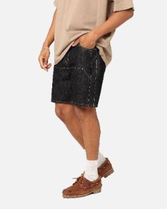 Carre Construct Denim Shorts Black sold by Culture Kings