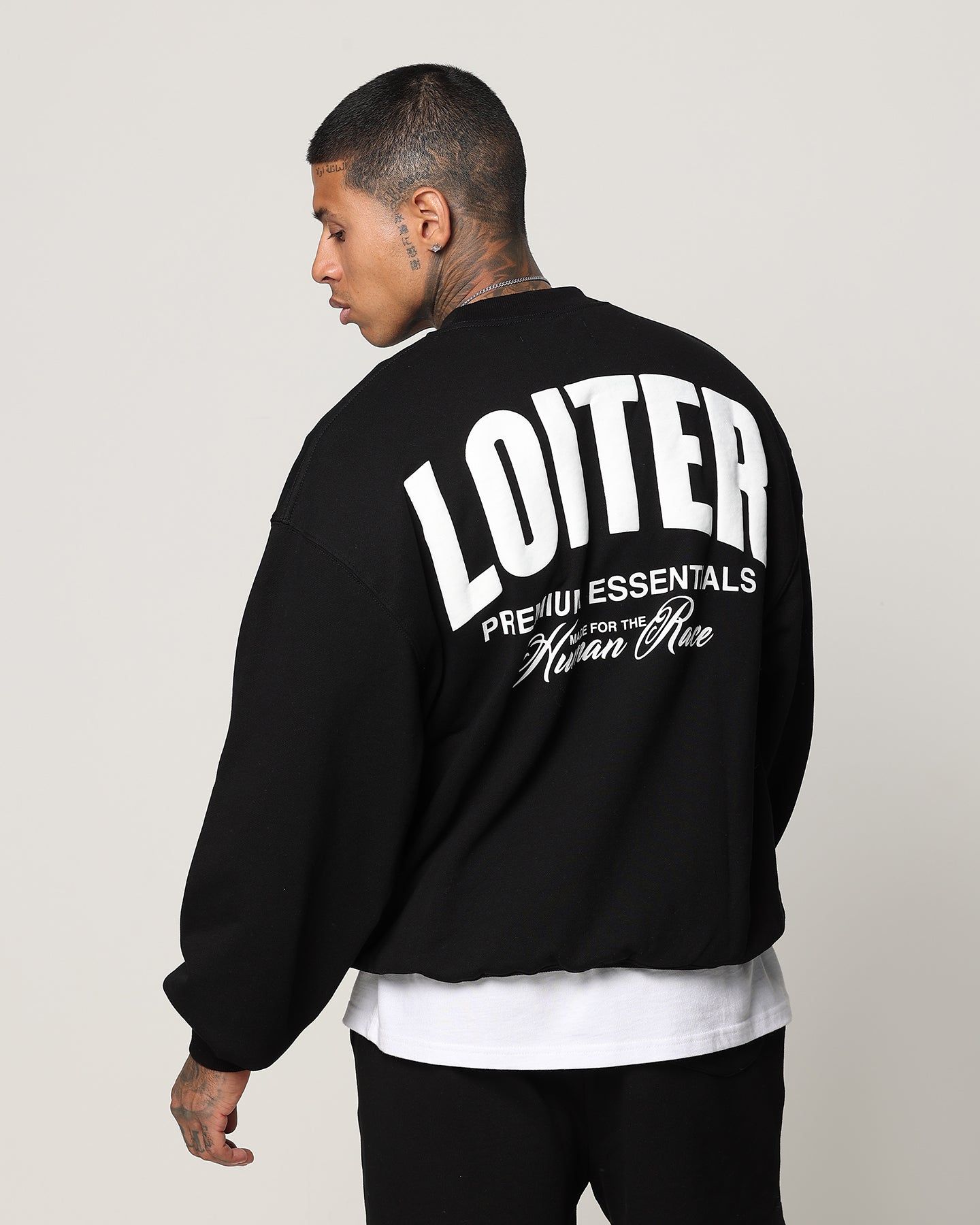 Loiter Essential Spire Crewneck Black sold by Culture Kings