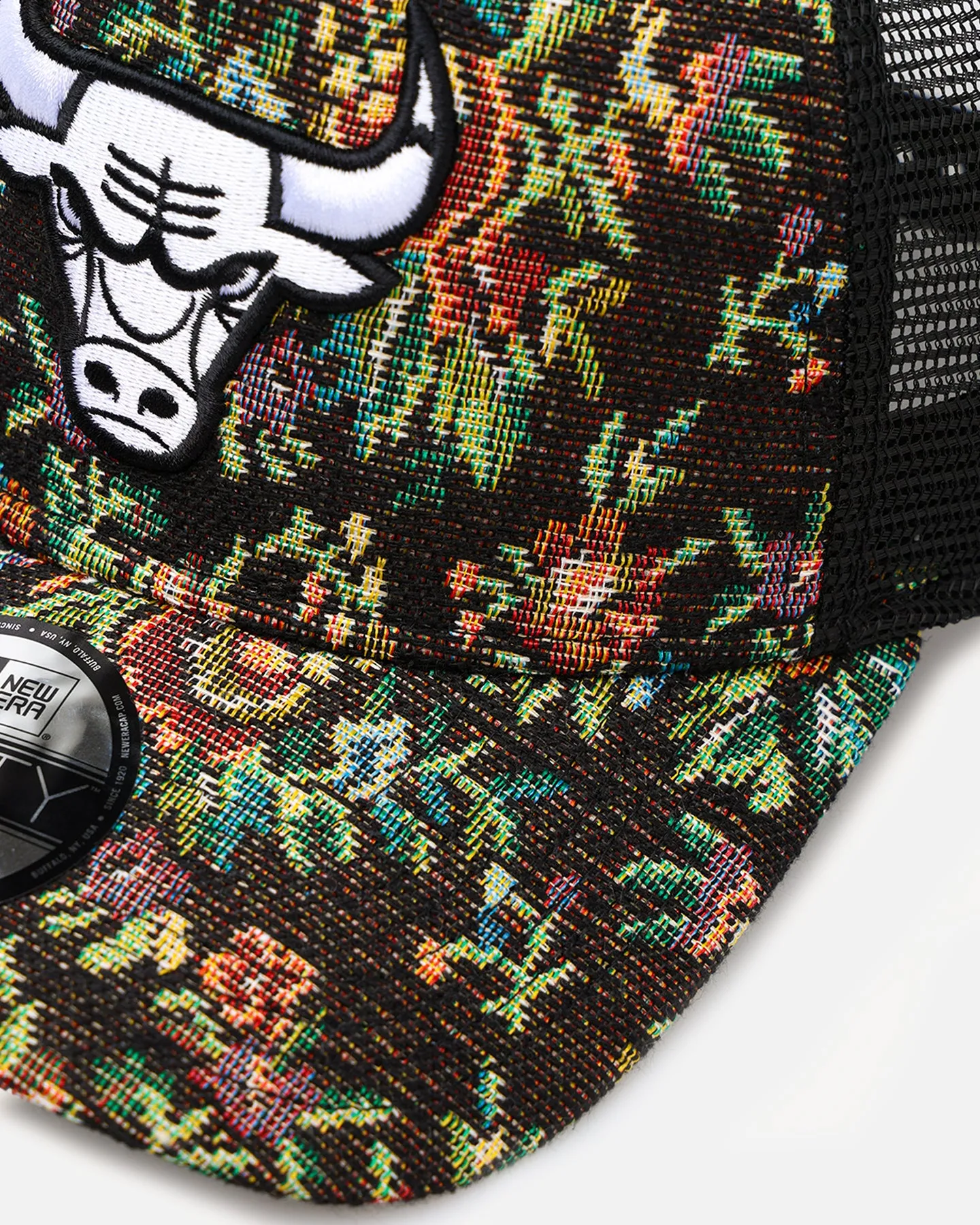 New Era Chicago Bulls 'Black Floral Tapestry' 9FORTY A-Frame Trucker Snapback Tapestry sold by Culture Kings product image thumbnail 2