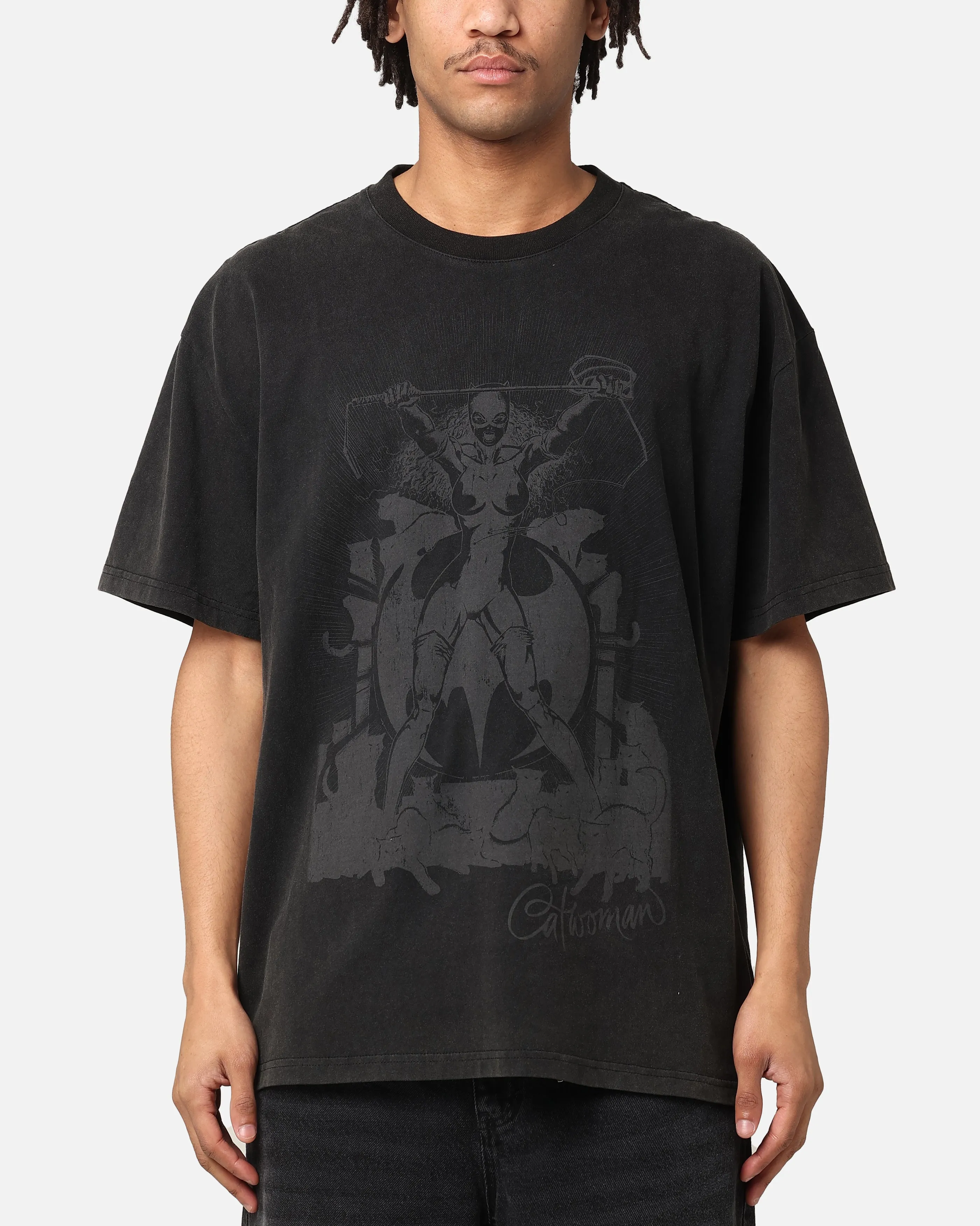 Goat Crew X DC Batman Catwoman Cats Heavy T-Shirt Vintage Black sold by Culture Kings