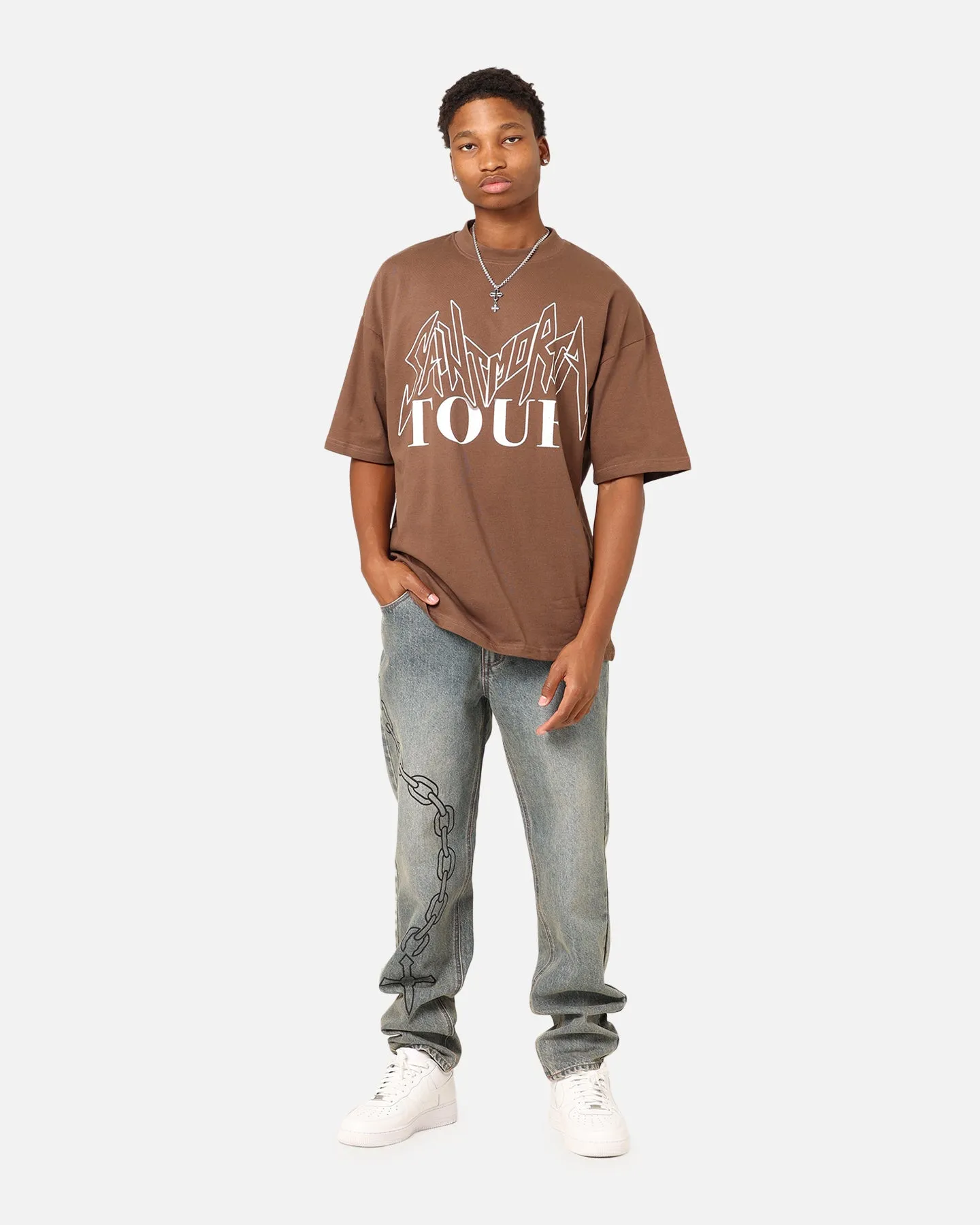 Saint Morta Tour Mock T-Shirt Brown sold by Culture Kings product image thumbnail 4