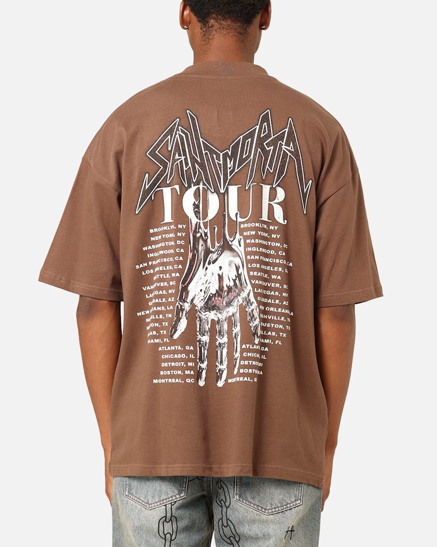 Saint Morta Tour Mock T-Shirt Brown sold by Culture Kings