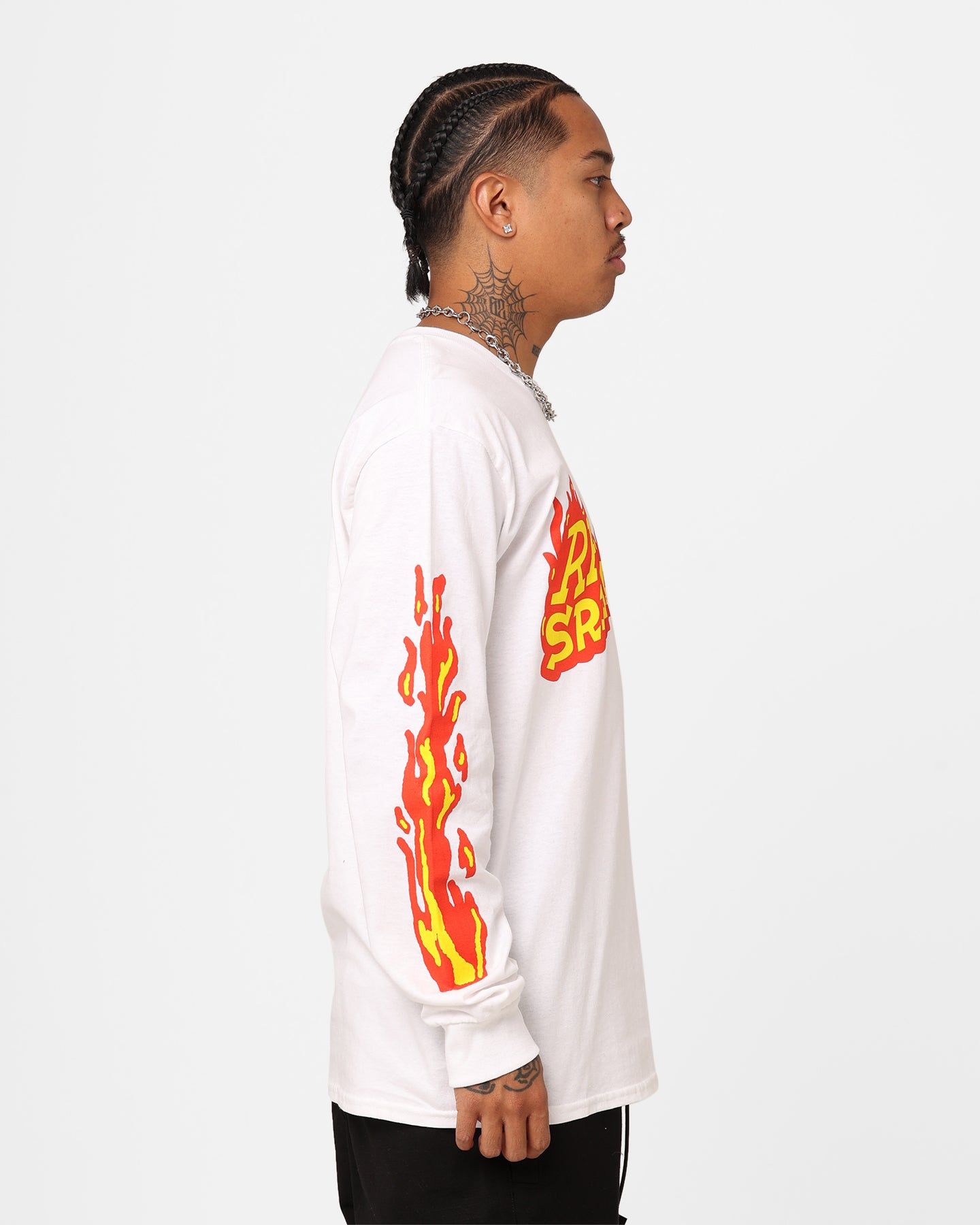 Rae Sremmurd Rae Flames Long Sleeve T-Shirt White sold by Culture Kings product image thumbnail 5