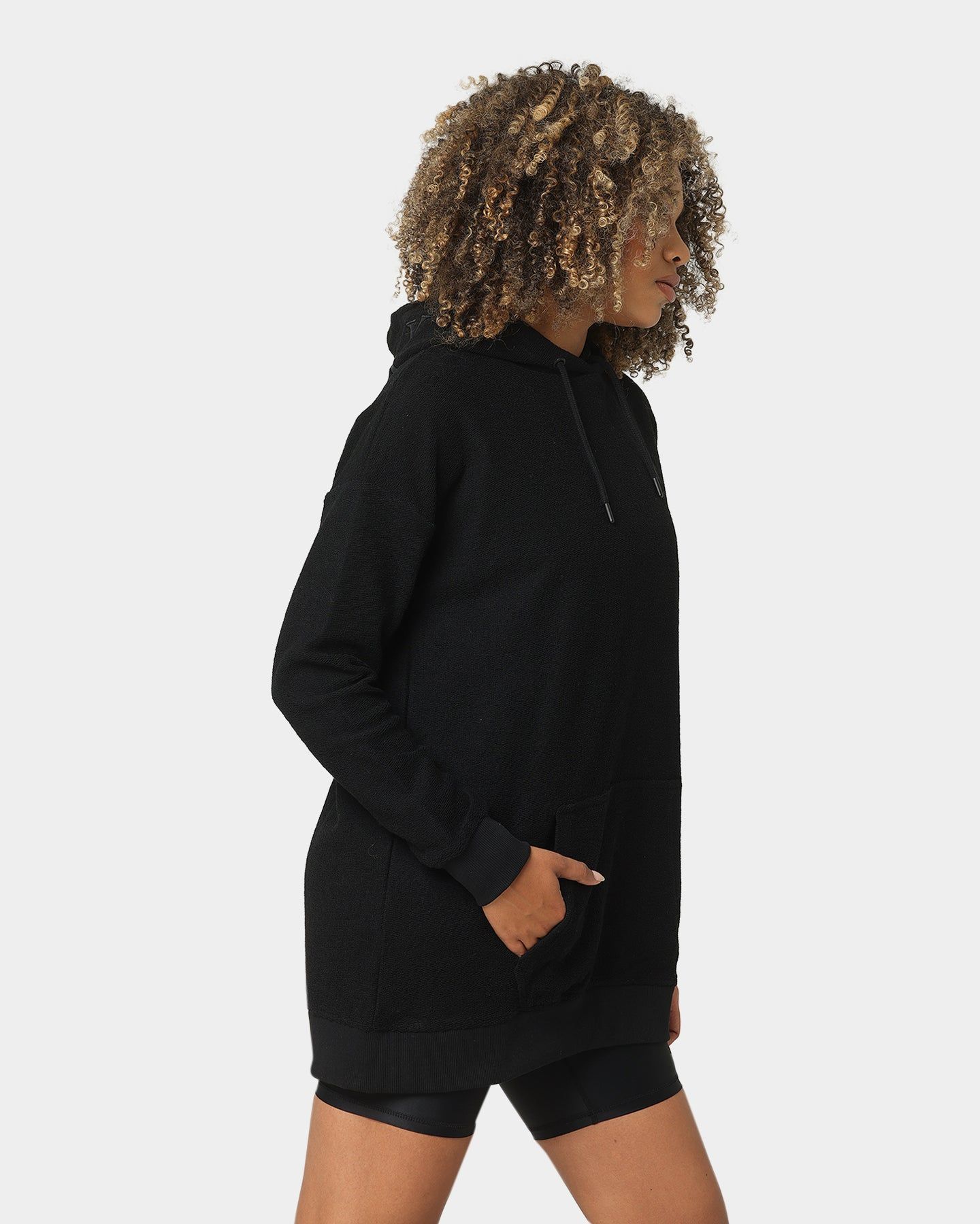 Sik Silk Women's Reverse Fleece Hoodie Dress Black sold by Culture Kings product image thumbnail 5
