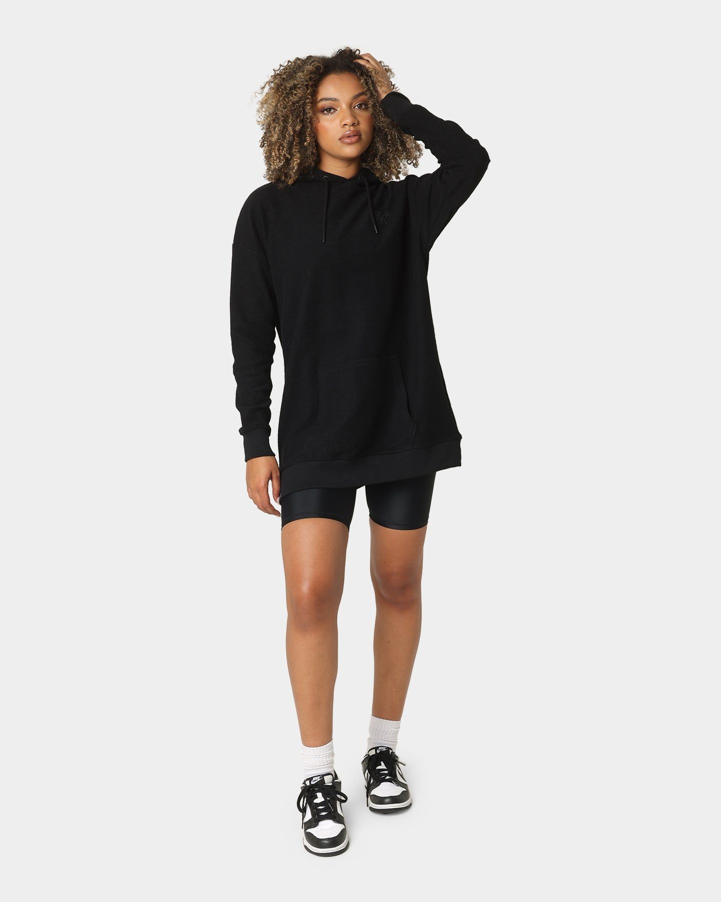 Sik Silk Women's Reverse Fleece Hoodie Dress Black sold by Culture Kings product image thumbnail 2