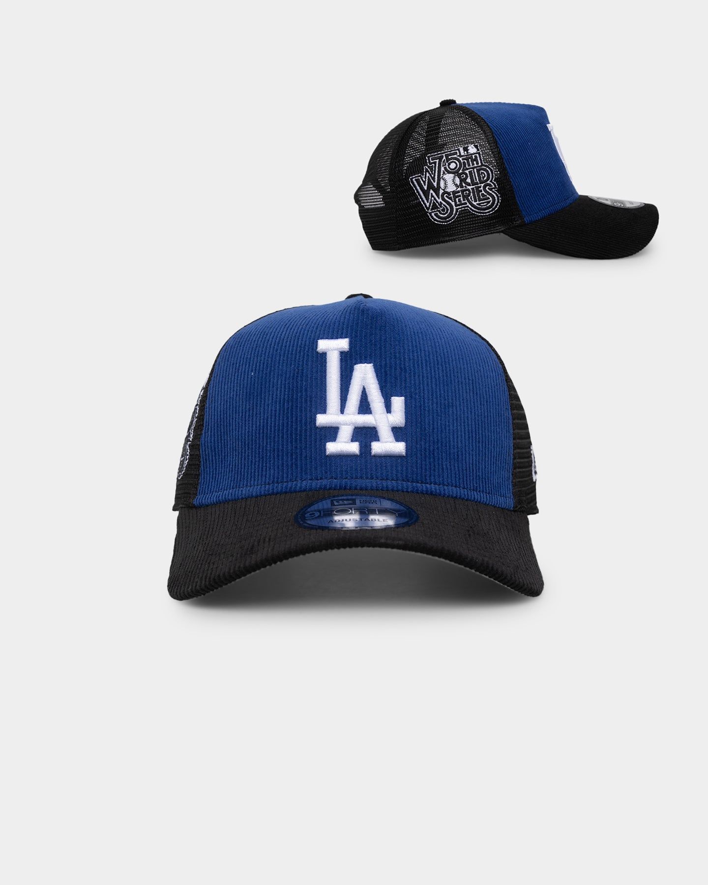 New Era Los Angeles Dodgers '2-Tone Corduroy' Trucker Snapback Royal/Black sold by Culture Kings