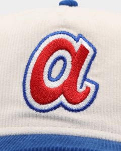 New Era Atlanta Braves 'Throwback Corduroy' Golfer Snapback White sold by Culture Kings