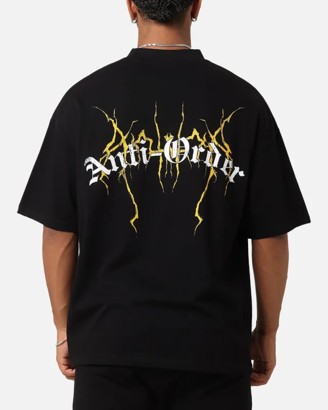 The Anti Order Chaos Mock Neck T-Shirt Black/Yellow/White sold by Culture Kings