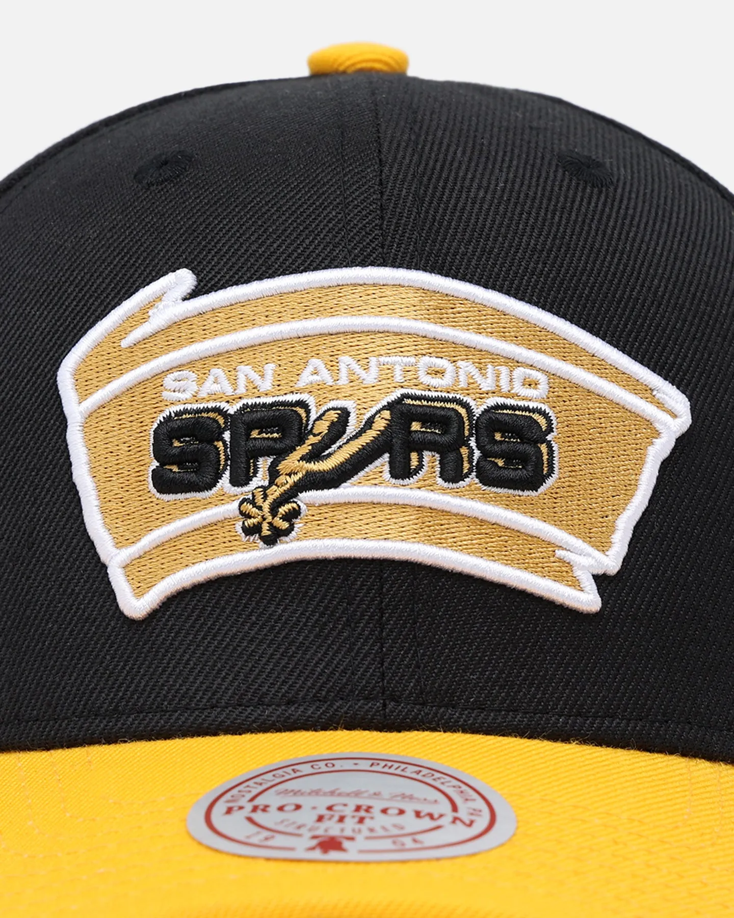 Mitchell & Ness San Antonio Spurs "Enter The Dragon" Pro Crown Snapback Black/Ochre sold by Culture Kings product image thumbnail 5
